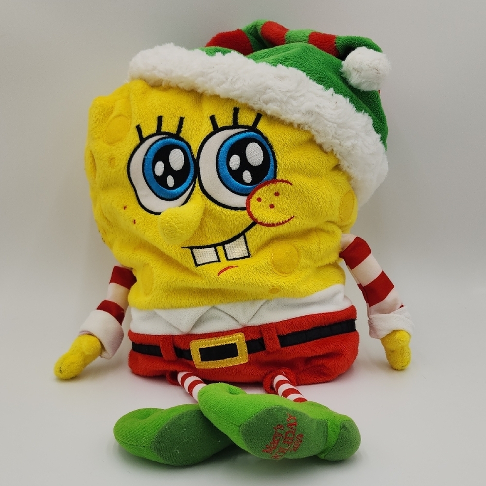 Macy's‎ 2011 Holiday Plush with Green and Red Accents Spongebob!